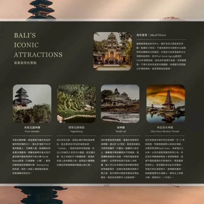 克拉拉旅行社峇里島介紹網站設計作品